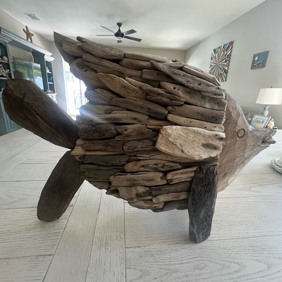 Rustic Large Driftwood Fish Sculpture - Picture 2 of 5
